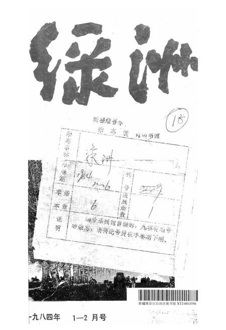 新疆绿洲1984年第01期.pdf电子版_新疆维吾尔族自治区志