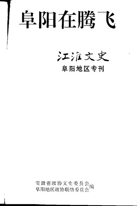 1995版江淮文史  阜阳在腾飞.pdf电子版_安徽省志插图1