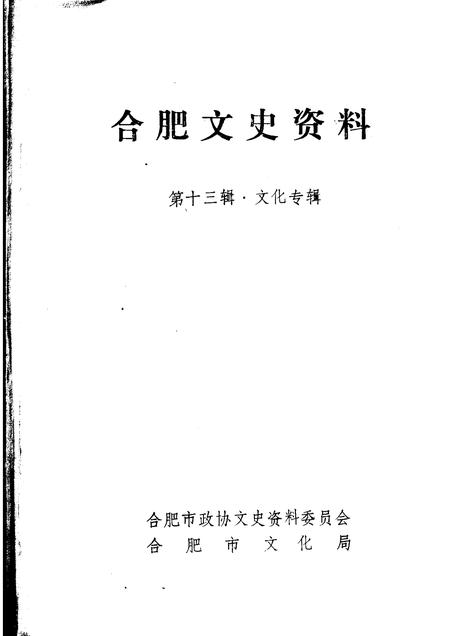 1996版合肥文史资料第13辑文化专辑.pdf电子版_安徽省志插图1