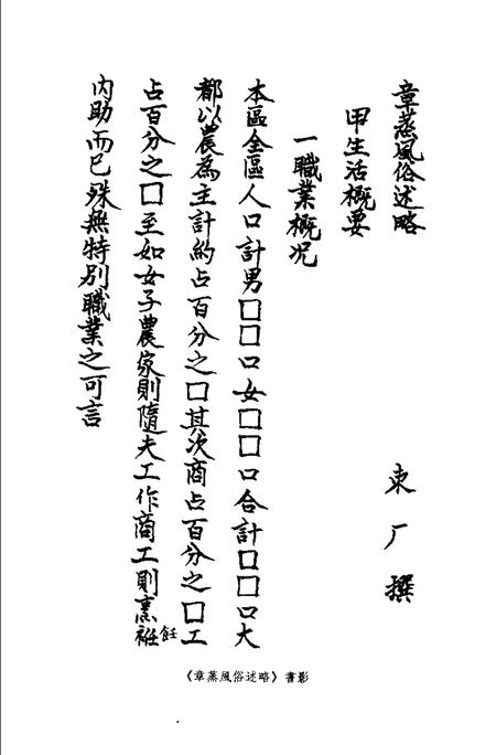 (民国)章蒸风俗述略 束厂撰、 一女标点.pdf电子版_上海市志插图1