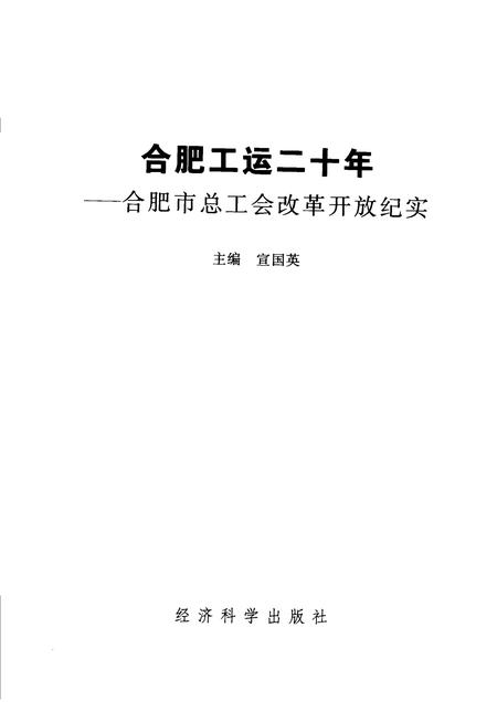 2000版合肥工运二十年  合肥市总工会改革开放纪实.pdf电子版_安徽省志插图1