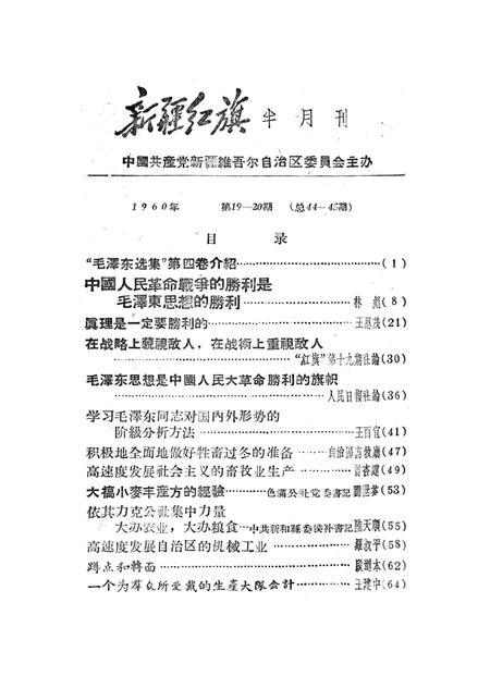 新疆红旗1960年第19-20期.pdf电子版_新疆维吾尔族自治区志插图2