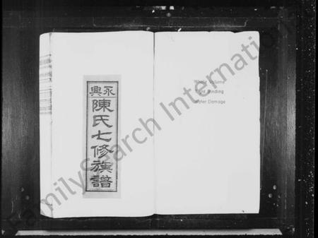 湖南陈氏族谱-永兴陈氏七修族谱 [残卷].pdf电子版插图1