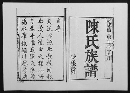 湖南陈氏族谱-龙溪陈氏族谱[2卷首末各1卷].pdf电子版插图1