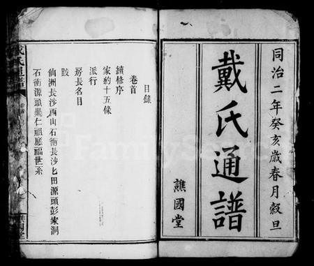 湖南戴氏族谱-戴氏通谱 [14卷,首1卷].pdf电子版插图1