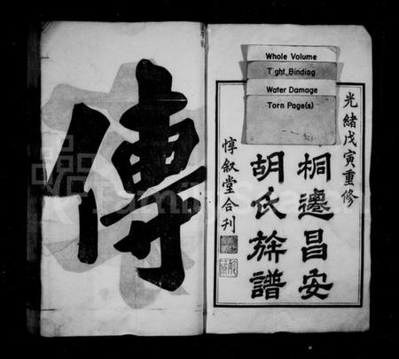 浙江胡氏族谱-唐昌胡氏宗谱 [16卷,首末各1卷].pdf电子版插图1