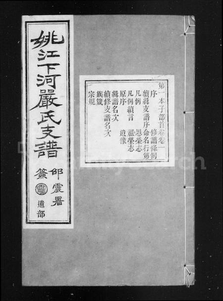 浙江严氏族谱-严氏支谱 [12卷,首末各1卷].pdf电子版插图1