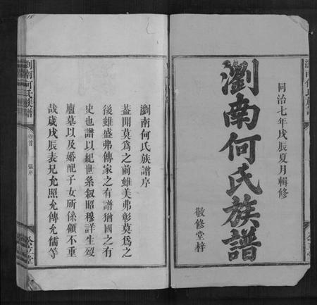 湖南何氏族谱-浏南何氏族谱[5卷,首1卷].pdf电子版插图1