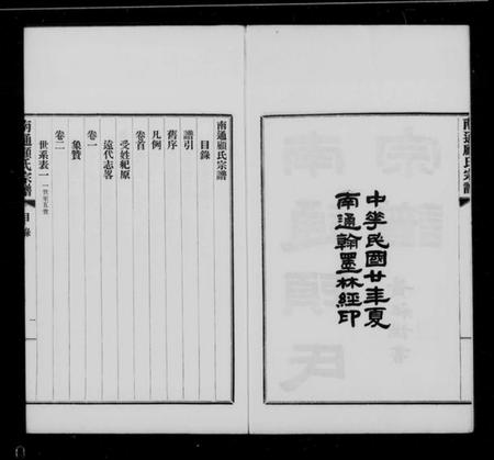 江苏顾氏族谱-南通顾氏宗谱 [10卷,首1卷].pdf电子版插图1