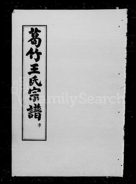 浙江王氏族谱-葛竹王氏宗谱 [2卷].pdf电子版