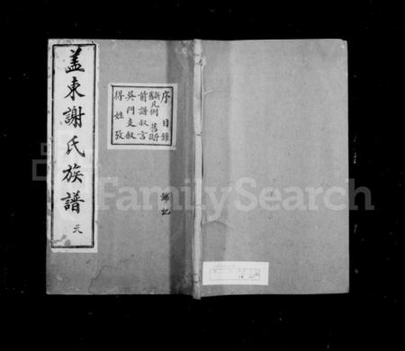 浙江谢氏族谱-盖东谢氏族谱.pdf电子版插图1