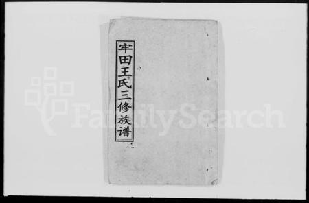 湖南王氏族谱-牢田王氏三修族谱 [39卷,及卷首末].pdf电子版插图1