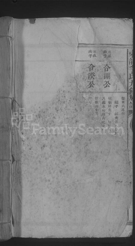 江西李氏族谱-东龙李氏九修族谱 [残卷].pdf电子版插图1