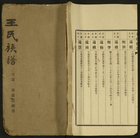 湖南王氏族谱-王氏族谱 [残卷].pdf电子版