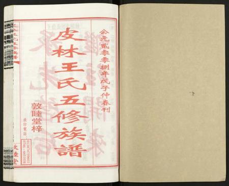 湖南王氏族谱-皮林王氏五修族谱 [26卷].pdf电子版插图1