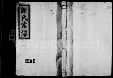 浙江谢氏族谱-谢氏宗谱 [9卷,含首1卷].pdf电子版插图1