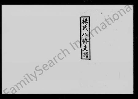 湖南杨氏族谱-杨氏八修支谱 [4卷,首末各1卷].pdf电子版插图1