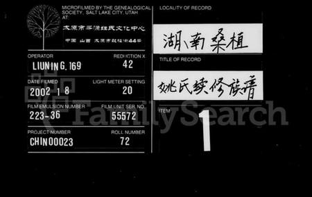 湖南姚氏族谱-姚氏续修族谱 [20卷].pdf电子版