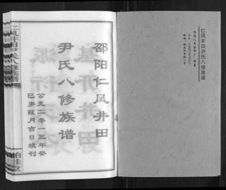 湖南尹氏族谱-仁风井田尹氏八修族谱.pdf电子版插图1