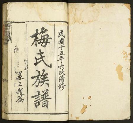 湖北梅氏族谱-梅氏族谱.pdf电子版插图1