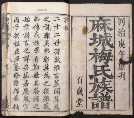 湖北梅氏族谱-梅氏族谱.pdf电子版插图1