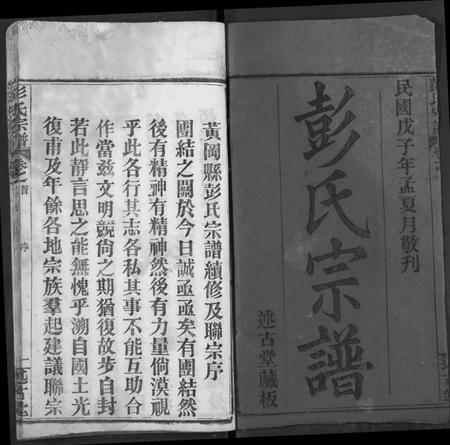 湖北彭氏族谱-彭氏宗谱.pdf电子版插图2