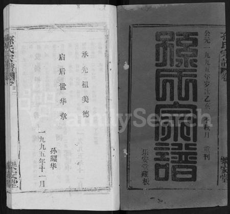 湖北孙氏族谱-孙氏宗谱 [各房分谱,首7卷].pdf电子版插图1