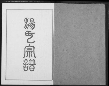 湖北汤氏族谱-汤氏宗谱.pdf电子版插图1