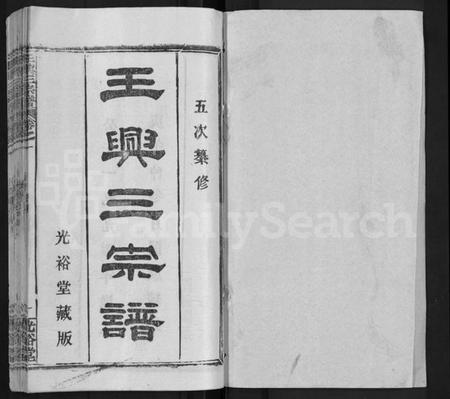 湖北王氏族谱-王兴三宗谱 [36卷].pdf电子版插图1