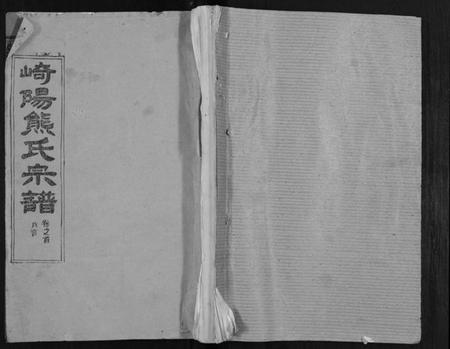 湖北熊氏族谱-崎阳熊氏宗谱[19卷首3卷].pdf电子版