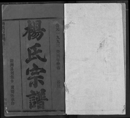 湖北杨氏族谱-杨氏宗谱.pdf电子版插图1