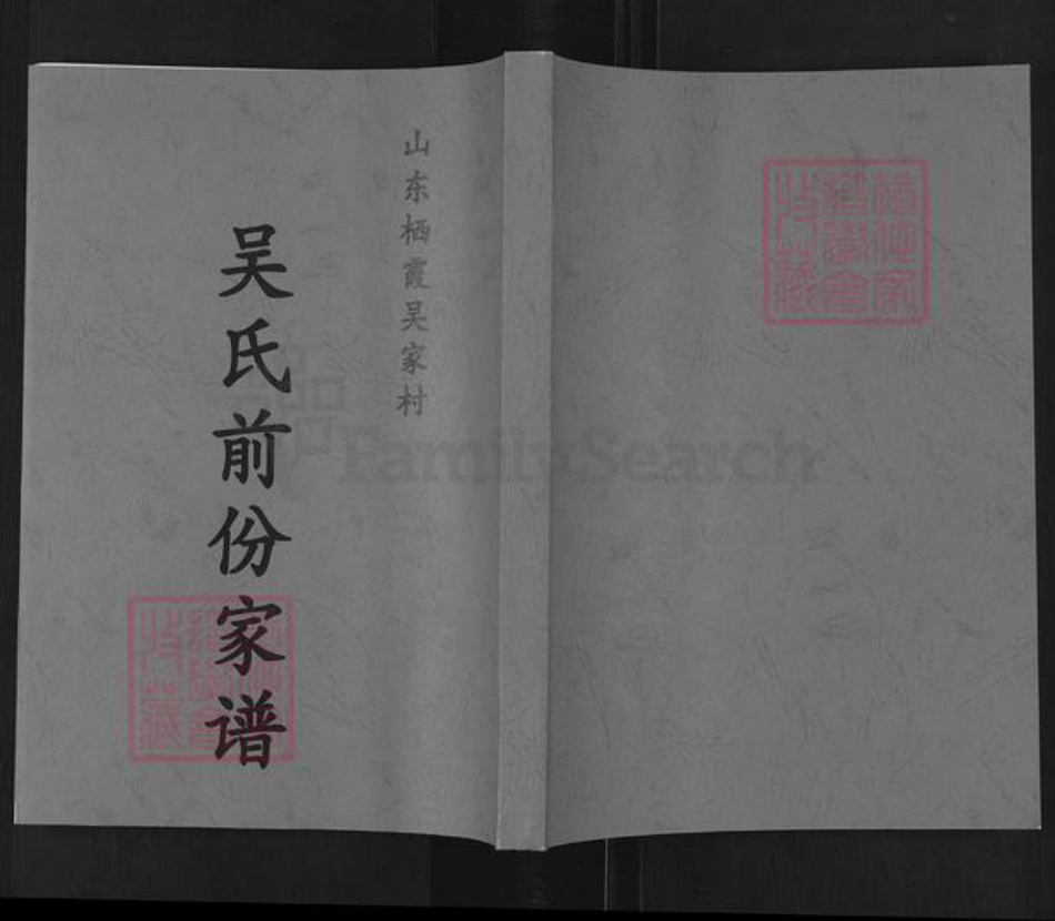 山东省烟台市栖霞市庙后镇吴氏族谱-吴家村吴氏前份家谱.pdf电子版