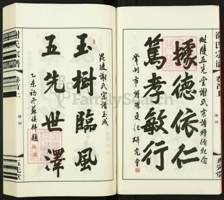 江苏省常州市武进县谢氏五先堂族谱-谢氏宗谱.pdf电子版插图4 江苏省常州市武进县谢氏五先堂族谱-谢氏宗谱.pdf电子版插图4
