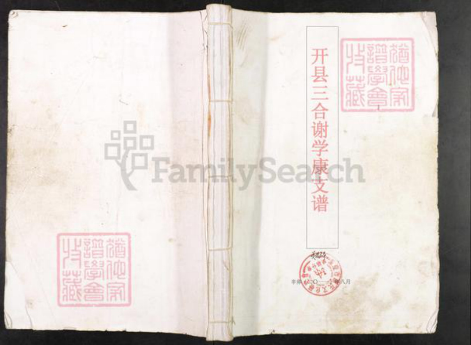 重庆市开州区谢氏宝树堂族谱-开县三合谢学康支谱.pdf电子版