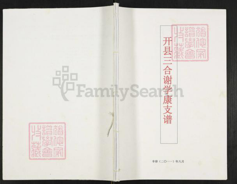 重庆市开州区重庆市万州开县谢；谢氏族谱-开县三合谢学康支谱.pdf电子版