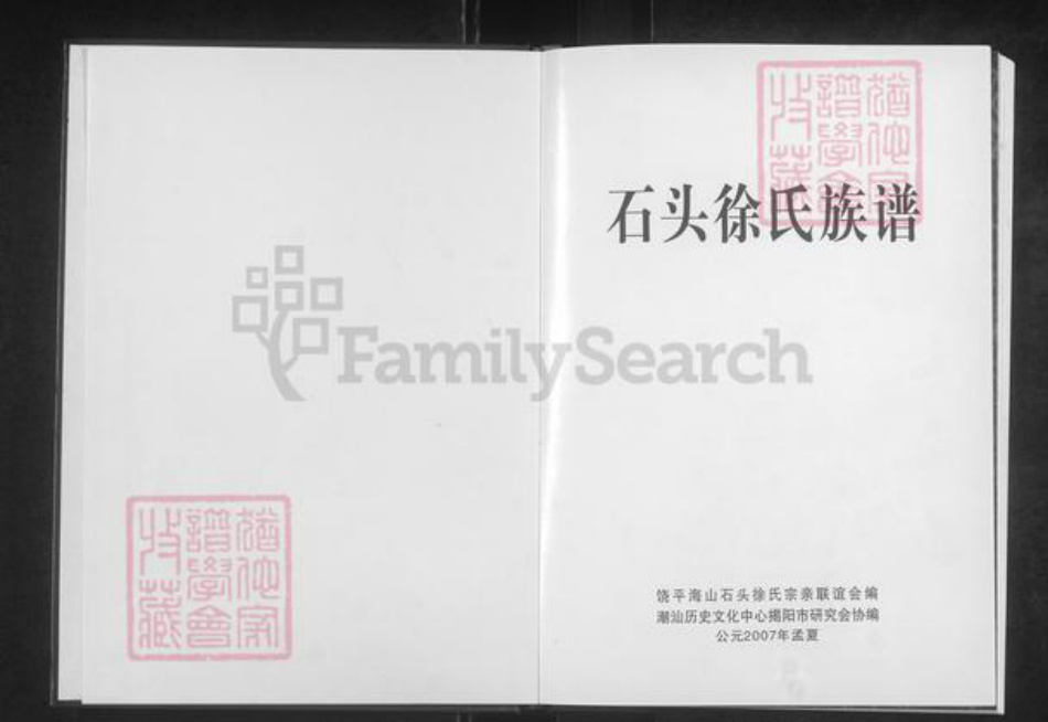 广东省潮州市饶平县海山镇徐氏追远堂族谱-广东饶平石头徐氏族谱.pdf电子版插图1
