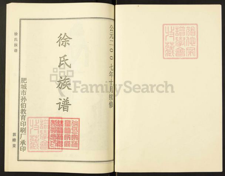 山东省泰安市东平县徐氏族谱-徐氏族谱.pdf电子版插图1