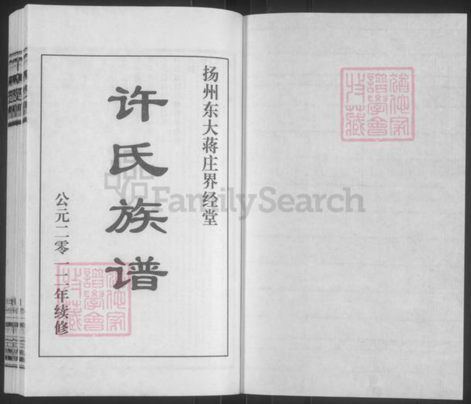 江苏省扬州市广陵区杭集镇许氏界经堂族谱-扬州东大蒋庄界经堂.许氏族谱.pdf电子版插图1