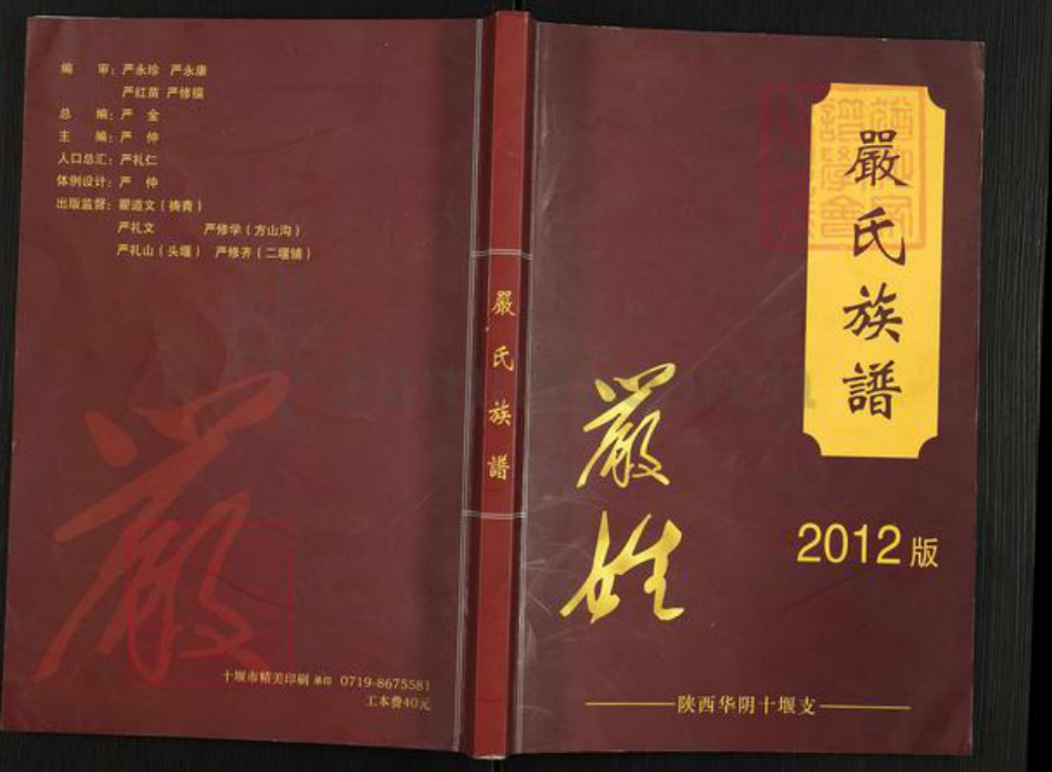 湖北省十堰市郧阳区严氏族谱-严氏族谱.pdf电子版