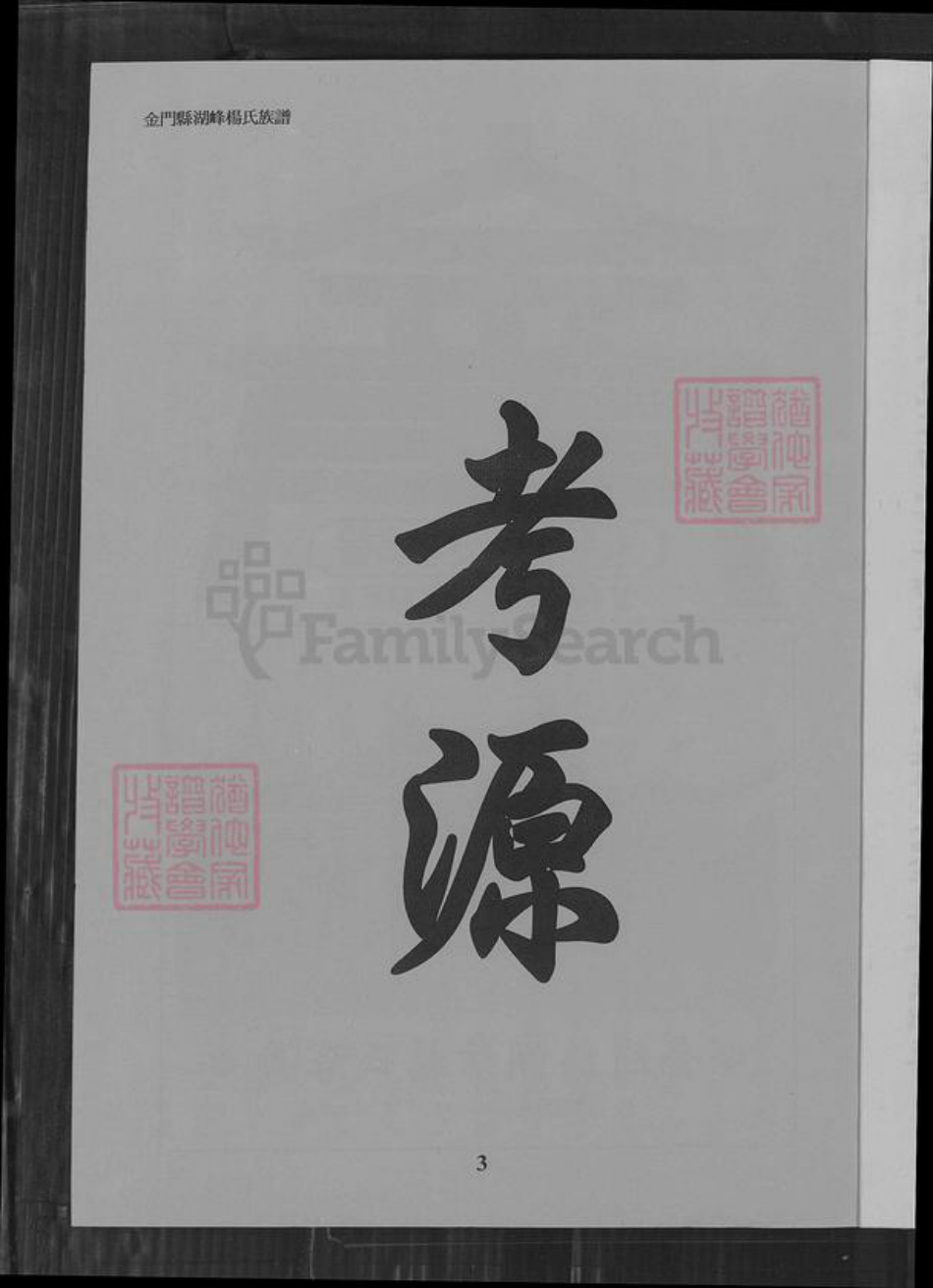 福建省泉州市金门县金宁杨氏弘农堂族谱-金门县湖峰杨氏族谱.pdf电子版插图2