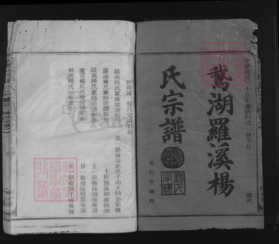 江西省上饶市铅山县鹅湖镇杨氏四知堂族谱-罗溪杨氏宗谱.pdf电子版插图1