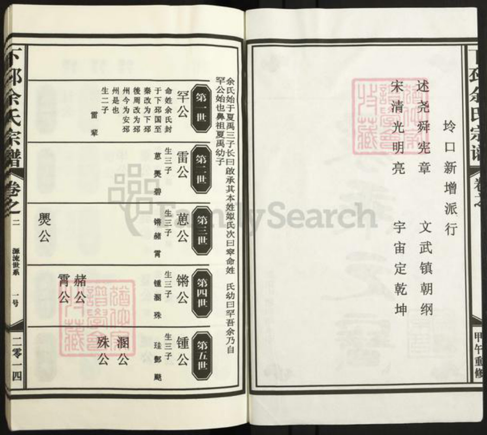 江西省上饶市鄱阳县芦田乡余氏族谱-下邳余氏宗谱.pdf电子版插图2 江西省上饶市鄱阳县芦田乡余氏族谱-下邳余氏宗谱.pdf电子版插图2