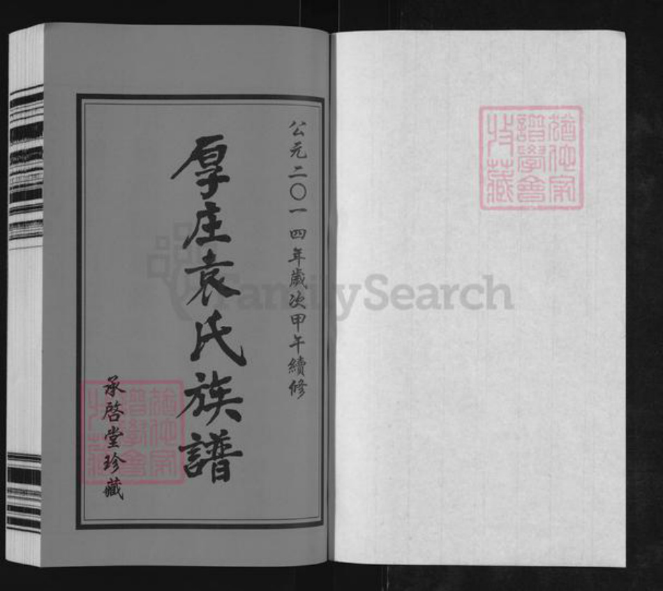 江苏省常州市金坛区儒林镇袁氏承启堂族谱-厚庄袁氏族谱.pdf电子版插图1