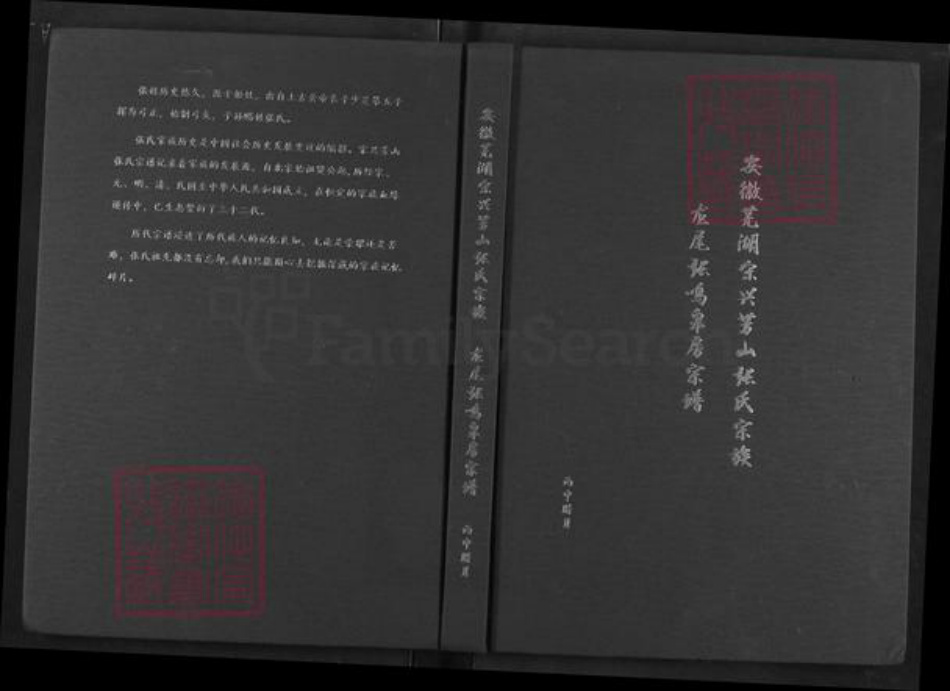安徽省芜湖市芜湖县湾沚镇张氏族谱-安徽芜湖宋兴芳山张氏宗族龙尾张鸣皋房宗谱.pdf电子版