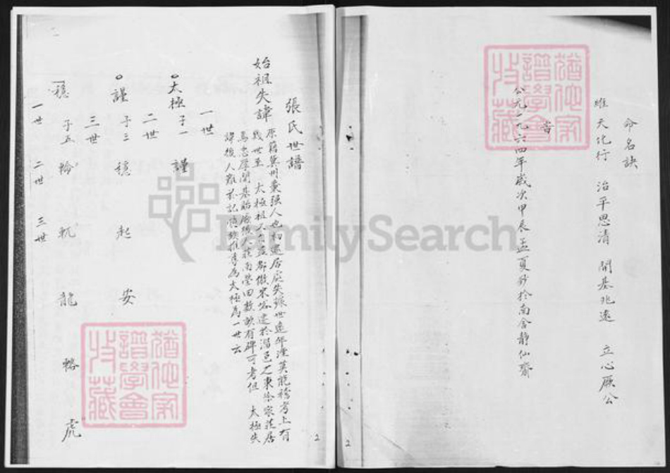 山东省淄博市沂源县张氏族谱-张氏世谱.pdf电子版插图1