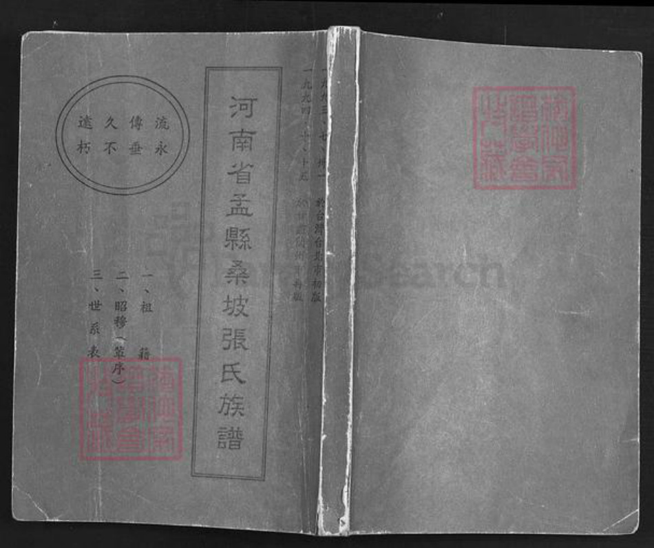 河南省焦作市孟州市南庄镇张氏族谱-河南省孟县桑坡张氏族谱.pdf电子版