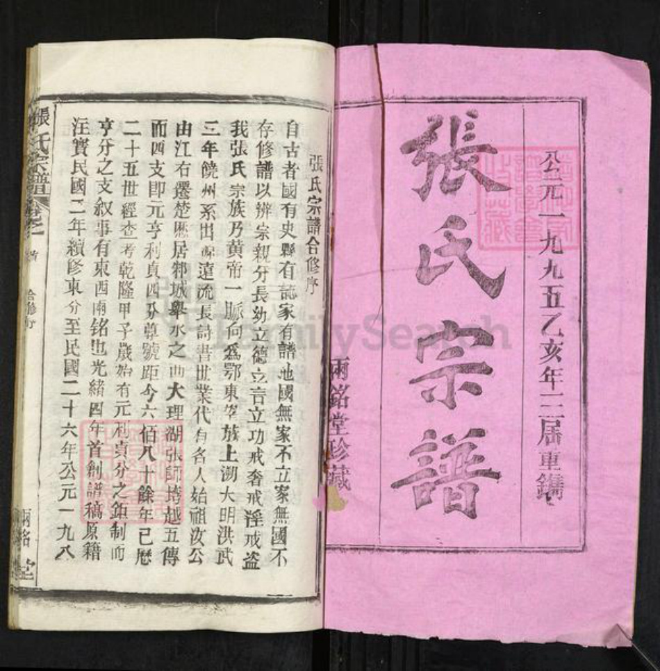 湖北省武汉市新洲区张氏两铭堂族谱-张氏宗谱.pdf电子版插图1