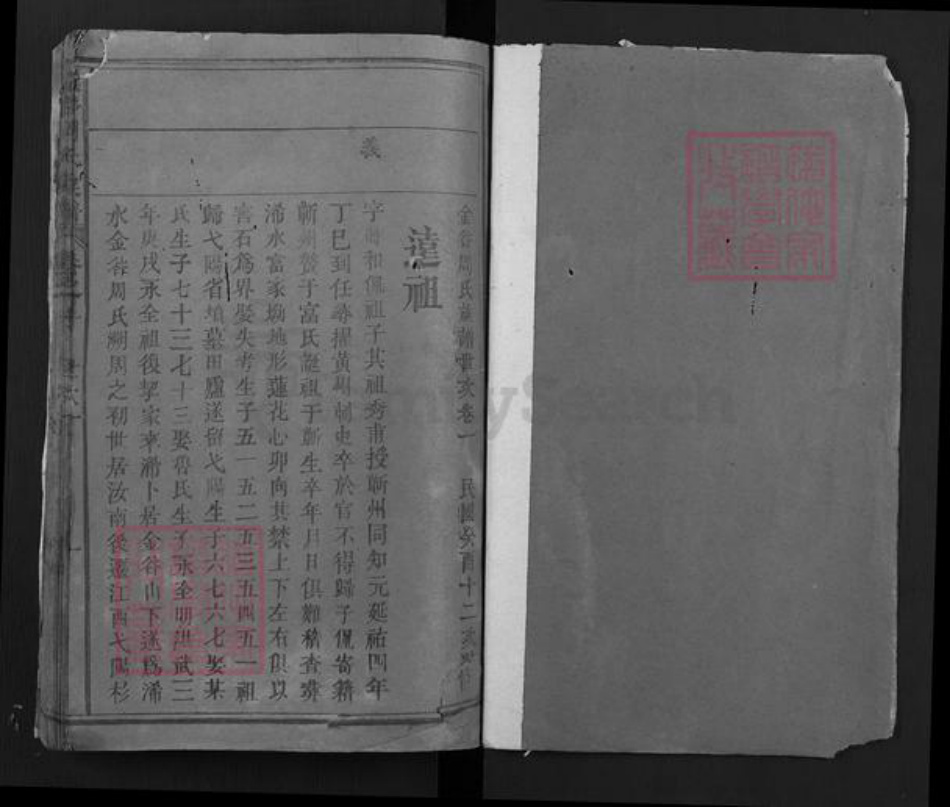 湖北省黄冈市浠水县洗马镇周氏族谱-金谷周氏族谱.pdf电子版插图1