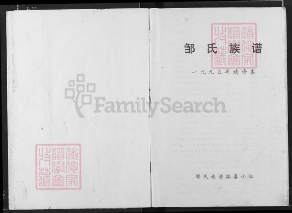 重庆市涪陵区垫江砚台镇邹氏桂林堂族谱-邹氏族谱.pdf电子版插图1