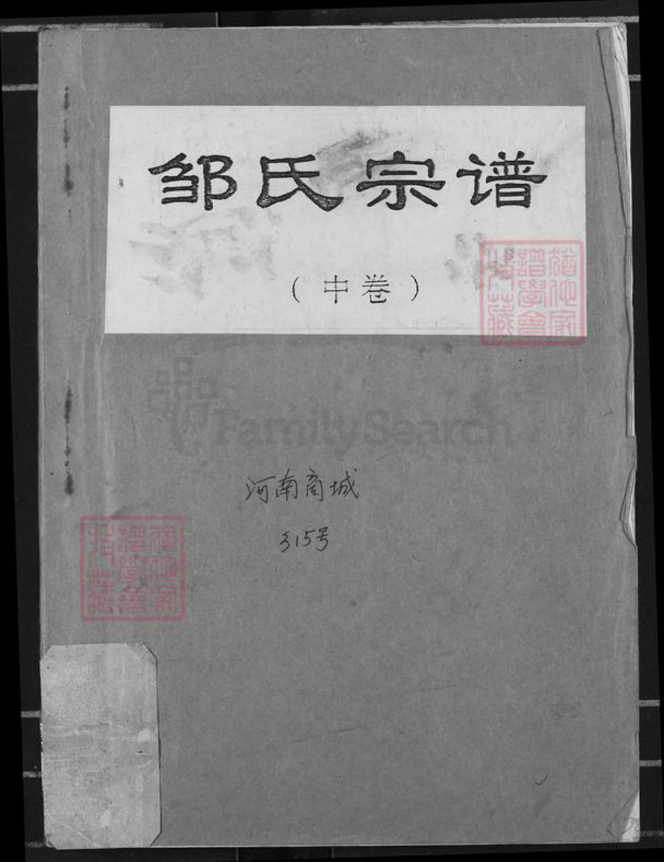 河南省信阳市商城县邹氏族谱-邹氏宗谱.pdf电子版